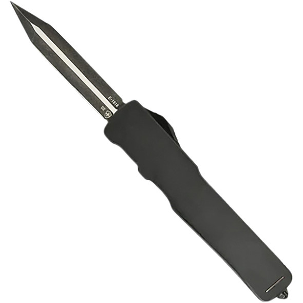 Excalibur Small Screwless Premium Aluminum Lightweight Black Rubber Black Dagger D2 XS-BR-12-1