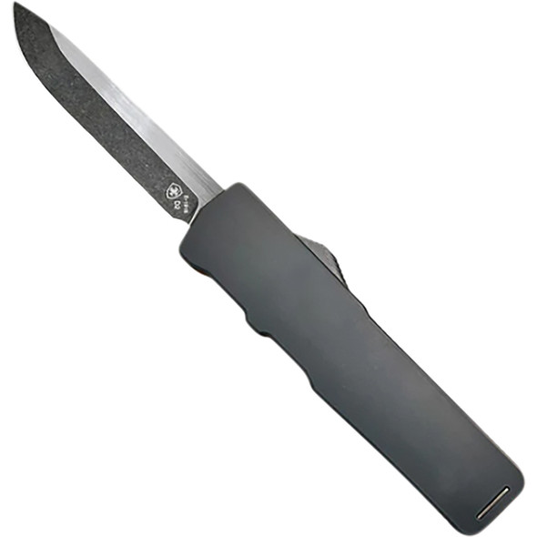 Excalibur Large Screwless Premium Aluminum Lightweight Black Rubber Black Drop Serrated D2 XL-BR-62-1