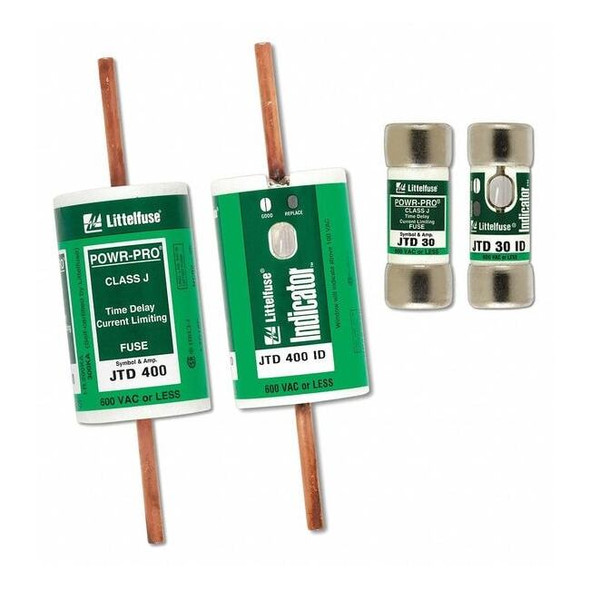 UL Class Fuse, J Class, Time-Delay, 1A, 600V AC, Non-Indicating