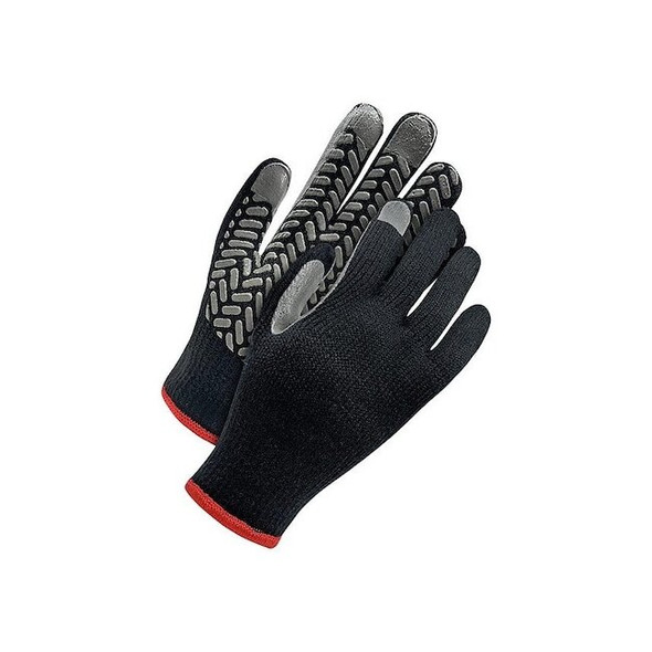 Bdg Acrylic Cold Weather Gloves, PVC Grip Palm, Black, XL 80-9-2030-XL