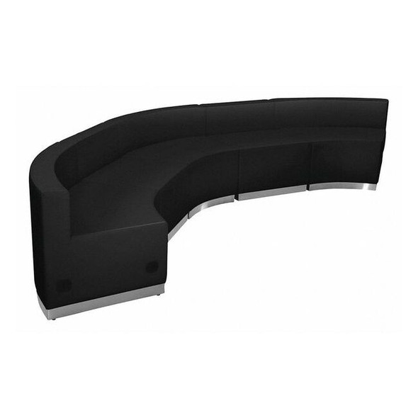 5 pcs. Living Room Set, 25-1/4" to 52" x 27", Upholstery Color: Black