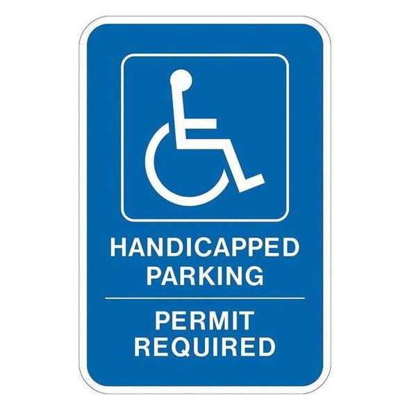 Lyle ADA Handicapped Parking Sign,18" x 12, T1-1125-DG_12x18 T1-1125-DG_12x18