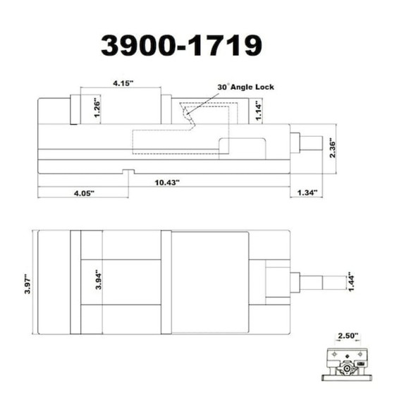 Hhip 4" SUPEr-Lock Vise For NC-CNC Machines 3900-1719