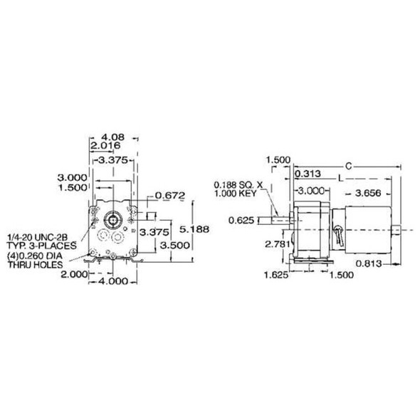 Dayton AC Gearmotor,TEFC,30RPM,115V AC,126in-lb 3M329
