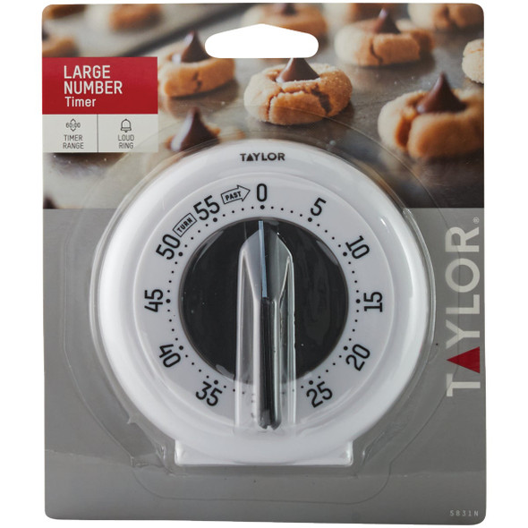 Taylor 60-Minute White Long Ring Timer 5831N 601557