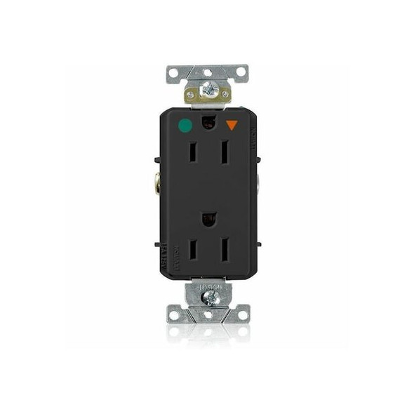 Leviton Plugs&Rcptcls,15A,125VAC,Blk,PBT,PK1 D8200-IGE