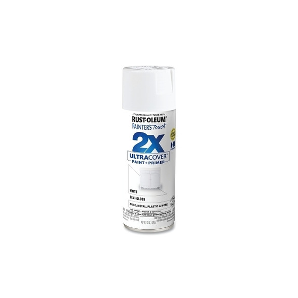 Painter's Touch® 2X Ultra Cover® Ultra Cover Semi-Gloss Spray Paint, 12 oz, White
