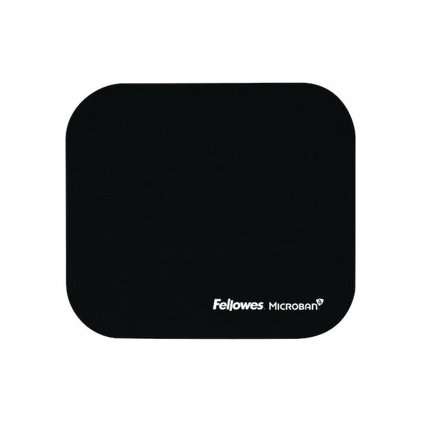 Microban Mouse Pad,Elastomer/Rubber,Black 5933901