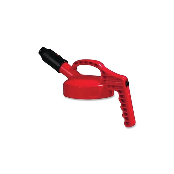 Stumpy Spout Lid, 1 in dia, Red, Engineering Plastic