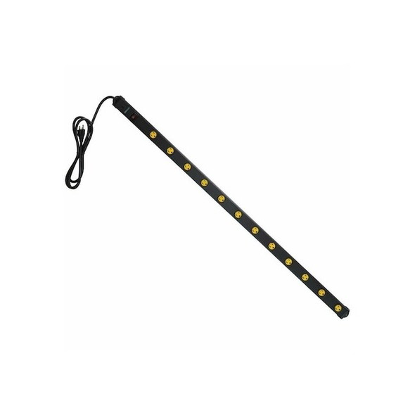 Yellow Jacket Power Strip, Black, 4 ft, 12 Outlets 4612