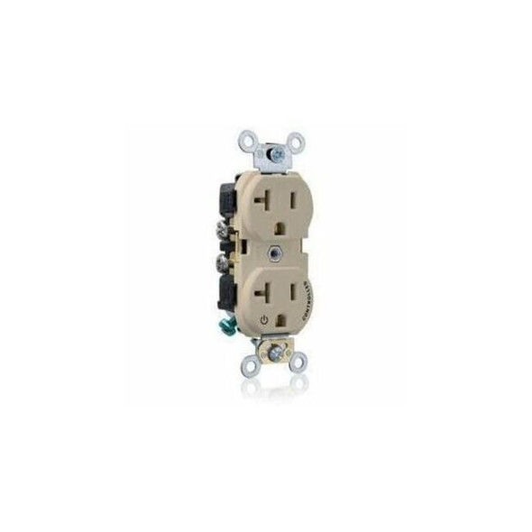 Leviton Duplex Receptacle Outlet,20A,Ivory,125V CR020-1PI