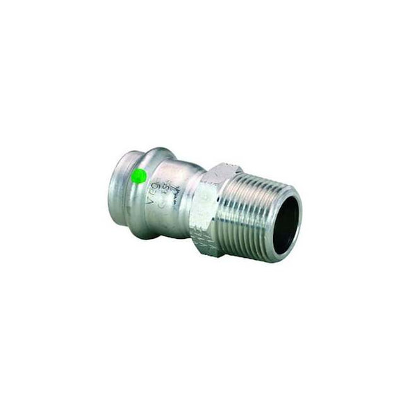 Viega Strt, SS, Press-fit 1/2 in, MNPT 1/2 in 80010 Pack of 10