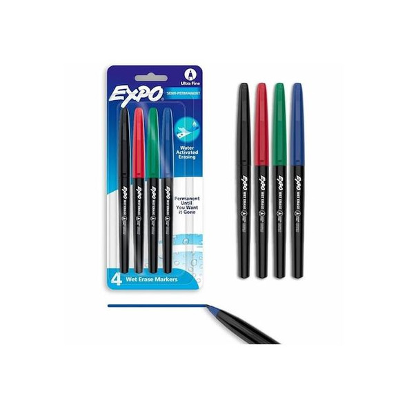 Expo Wet Erase Marker,Capped,Wet Erase 2134341A