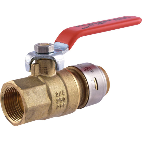 SharkBite 3/4 In. Brass Push-to-Connect x FIP Brass Ball Valve UR22186