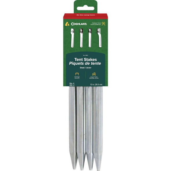 Coghlans 12 In. Steel Tent Stakes (4-Pack) 9812