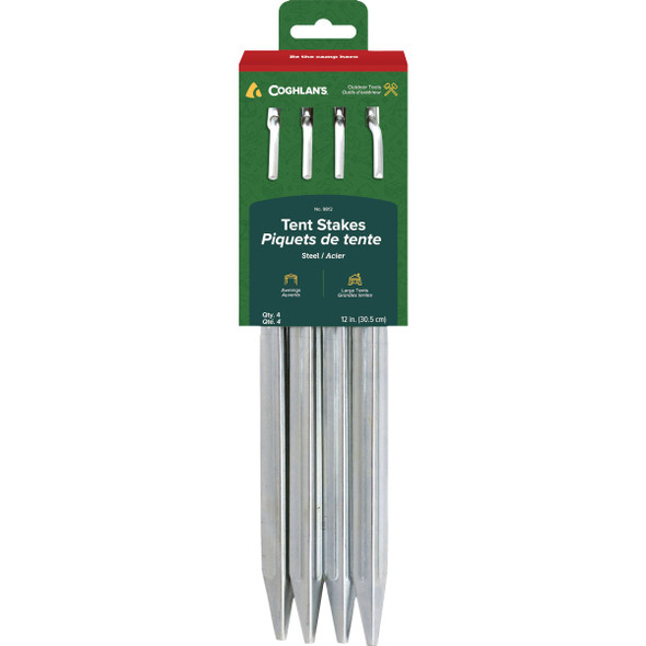 Coghlans 12 In. Steel Tent Stakes (4-Pack) 9812