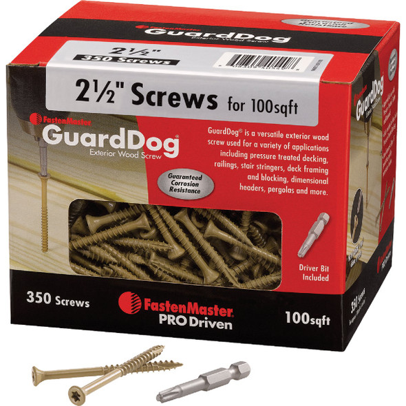 FastenMaster GuardDog 2-1-2 In. Deck Screw (350-Count) FMGD212-350 205245