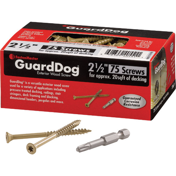 FastenMaster GuardDog 2-1-2 In. Deck Screw (75-Count) FMGD212-75 206030