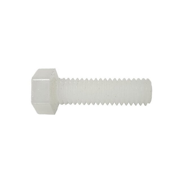 Not Graded, 3/8"-16 Hex Head Cap Screw, Plain Nylon, 3/4 in L, 10 PK