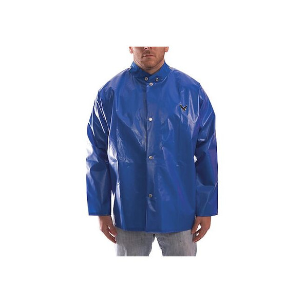 Tingley Men's Rain Jacket, Polyurethane, Snaps with Storm Flap, Blue, 4XL J22201