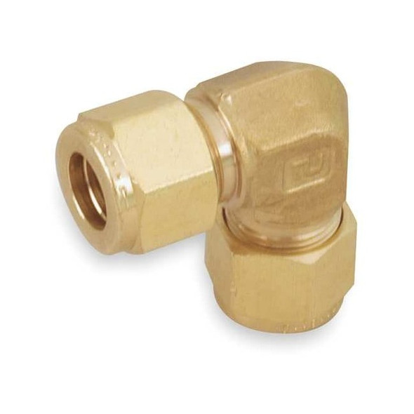 Parker Elbow, Brass, Comp. 3/8 in, Comp. 1/2 in 6-6 EBZ-B
