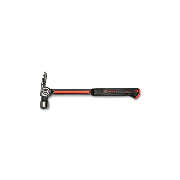 Milled-Face Framing Hammer, 16 in L, Steel Handle