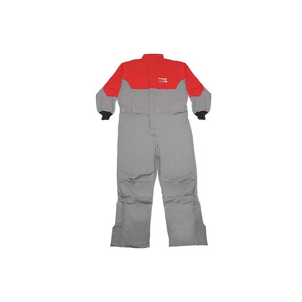 Coverall, 8 cal/sq cm ATPV, XL, 30 in Inseam, Cotton/Nylon, Hook-and-Loop