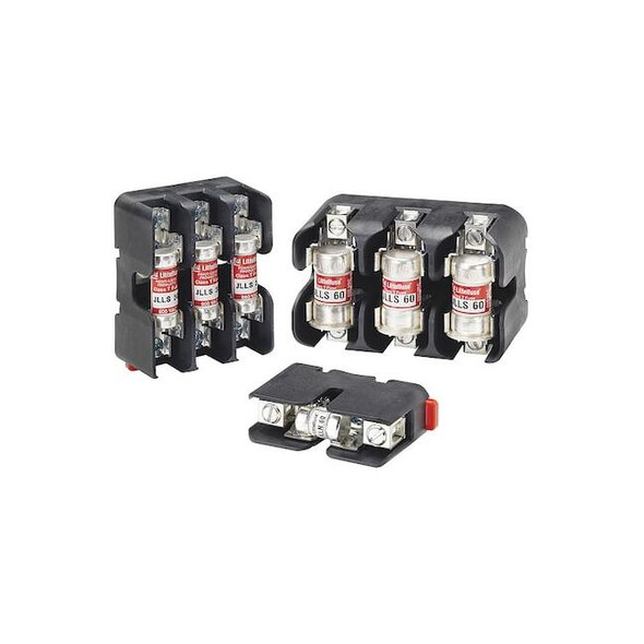 Open Fuse Block, 101 to 200A Amp Range, 600V AC/DC Volt Rating, 3 Poles, Box Lug