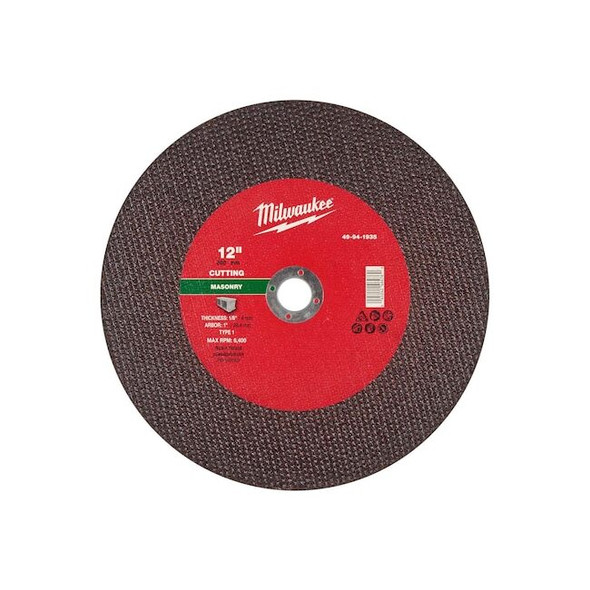 Milwaukee Tool Cut-Off Wheel,1" Sz,12" dia. 49-94-1935 Pack of 10