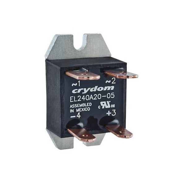 Crydom Solid State Relay, 1 Phase, Quick Connect, Panel, SCR EL240A20-24