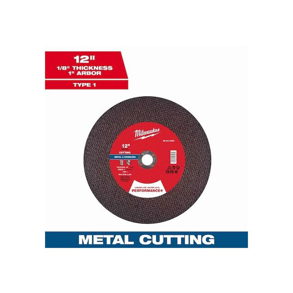 Milwaukee Tool Cut-Off Wheel,1" Sz,12" dia. 49-94-0153 Pack of 10