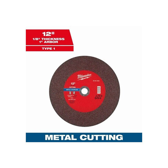 Milwaukee Tool Cut-Off Wheel,1" Sz,12" dia. 49-94-0053 Pack of 10