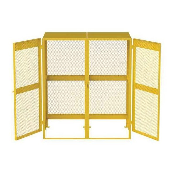 Jamco Cylinder Storage Cabinet, Yellow, Steel CV102YP