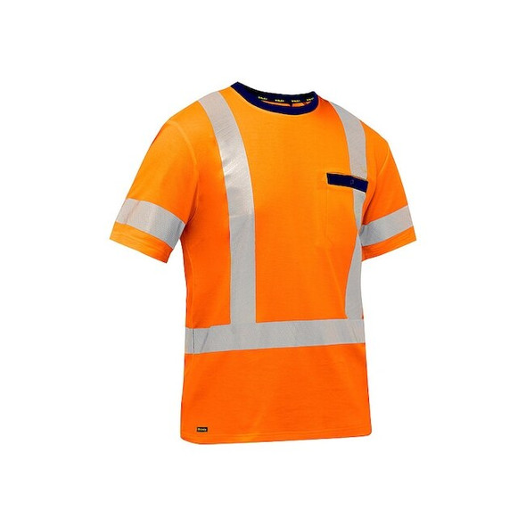 Hi-Vis Short-Sleeve T-Shirt, 3, R, Cotton, Polyester, Orange, 2X