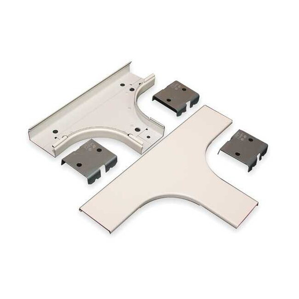 Tee Raceway, 2400 Series, 2 Channel, 3.875 in W, 0.88 in H, 3.88 in L, Ivory