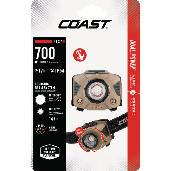 Coast FLX7 LED Pure Beam Headlamp 31298 533853