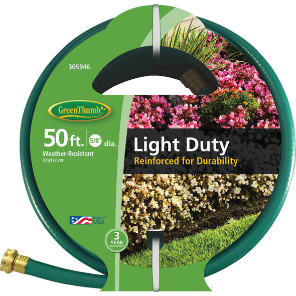 Green Thumb 5/8 In. Dia. x 50 Ft. Light Duty Vinyl Garden Hose GTR5850