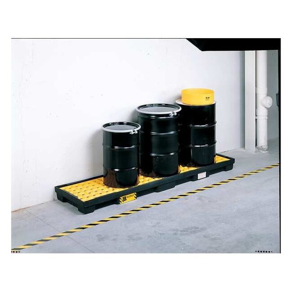 Spill Deck, 66 gal Spill Capacity, 4 Drums, 8,000 lb Load Capacity, Polyethylene