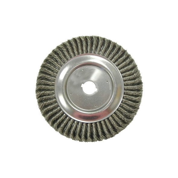 Standard Twist Knot Wire Wheel, 10 in D x 3/4 in W, .016 Steel Wire, 4,500 rpm Pack of 2