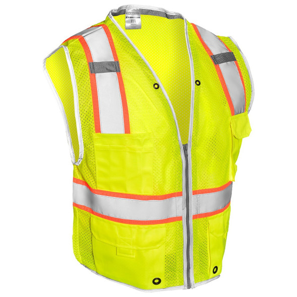 M, Lime, Class 2, Premium Brilliant Series Heavy Duty Vest Pack of 3
