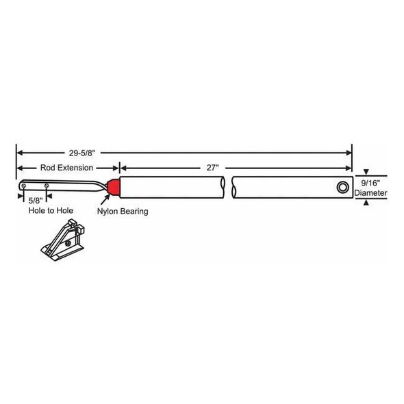 Manufacturer Varies Tube Balance,Bearing,23-5/8" L 72-P27RR-1