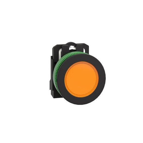 Schneider Electric Pilot Light, Orange, 30mm, LED XB5FVB5