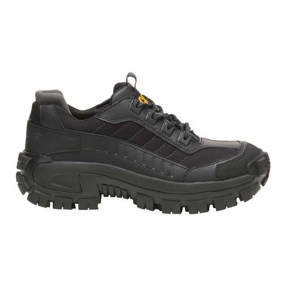 Men's Hiker Shoe, 8 Leather, Mesh Upper, Steel Toe, 3 1/2 in H, Black, P91274