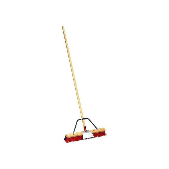 Corona Tools 24 in Sweep Face Push Broom, Medium/Stiff Combination, Red BM 61002