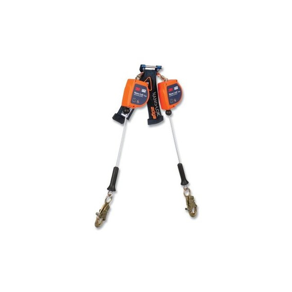Nano-Lok™ Edge Self-Retracting Lifeline, 8 ft, Snap Hook, 420 lb, 2 Legs, Galvanized Cable