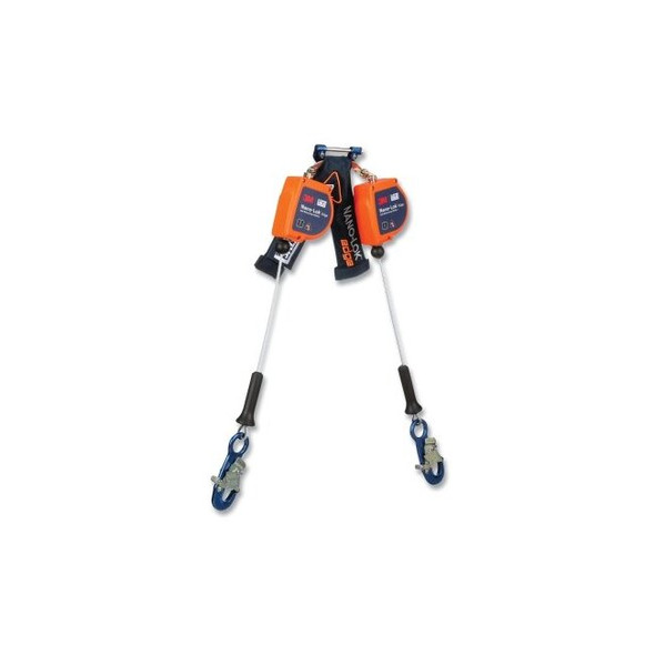 Nano-Lok™ Edge Self-Retracting Lifeline, 8 ft, Snap Hook, 420 lb, 2 Legs, Galvanized Cable