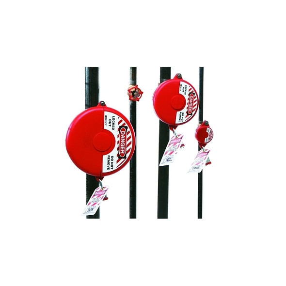 Gate Valve Lockouts, 1 in - 2 1/2 in Handle Size, Red