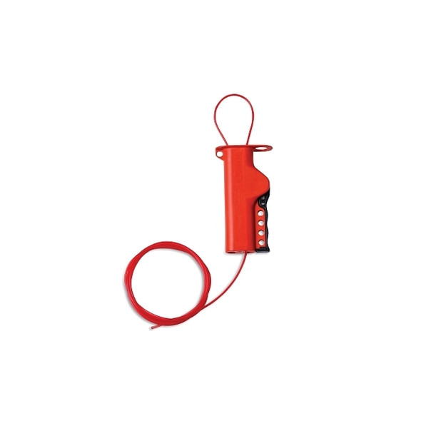 All Purpose Cable Lockout, 6 in H x 3.25 in W x 1.276 in D, Red