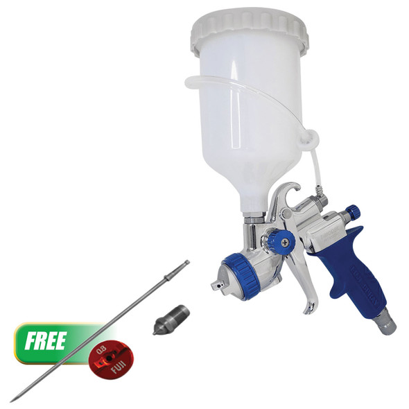Buy (1) Spray Gun - T-75G Gravity Feed - 1.3mm Get (1) T-70 / T-75G Air Cap Set - 0.8mm 5175G-0.8