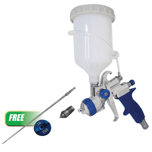 Buy (1) Spray Gun - T-75G Gravity Feed - 1.3mm Get (1) T-70 / T-75G Air Cap Set - 1.0mm 5175G-1.0